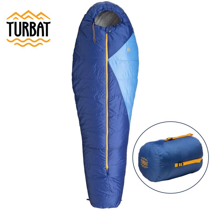 ウクライナピンバッチ付【Turbat VATRA】洗える寝袋 サーモライトクォロ使用 耐寒温度-14℃ 210 x 80cm 超軽量 マミー型シュラフ キャンプ寝袋 アウトドア寝袋 キャンピング寝袋 車中泊 スリーピングバッグ メンズ レディース 防水寝袋 防災寝袋 防災セット