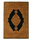ペルシャ絨毯 クム産 サイディ工房 シルク 約150cm x 212cm リビング ダイニング 絹 ブラック 黒 サラサラ ツヤツヤ 艶 光沢 上品 高級 メダ...