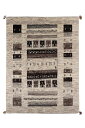 ギャッベ カシュクリ 約152cm x 200cm リビング 約2畳 ウール 羊毛 天然 ふかふか モコモコ 厚手 現品限り ギャべ 動物 生命の樹 床暖房対応...