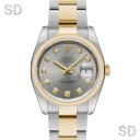 ROLEX ロレックス デイトジャスト36 116203G グレー/ダイヤ メンズ 【中古】