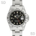 【最大3万円OFFクーポン 5月9日～16日】ROLEX ロレックス エクスプローラーII 16570 ブラック メンズ 【中古】