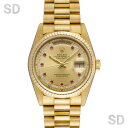 【無金利60回ローン】ROLEX ロレックス デイデイト 18238LR シャンパン/ストリングダイヤ/ルビー メンズ 【中古】