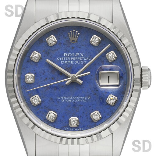 【無金利60回ローン】ROLEX ロレックス デイトジャスト 16234G ソーダライト/ダイヤ メンズ 【中古】