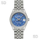 【無金利60回ローン】ROLEX ロレックス デイトジャスト31 278384RBR アズーロブルーフローラルモチーフ ボーイズ 【中古】