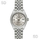 【無金利60回ローン】ROLEX ロレックス デイトジャスト28 279174 シルバー/スターIXダイヤ レディース 【中古】