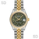 【無金利60回ローン】ROLEX ロレックス デイトジャスト31 278273 オリーブグリーン/フローラルモチーフ/ダイヤ ボーイズ 【新品】
