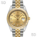 【無金利60回ローン】ROLEX ロレックス デイトジャスト41 126333G シャンパン/ダイヤ メンズ 【中古】