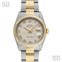 【無金利60回ローン】ROLEX ロレックス デイトジャスト 16203 アイボリー/ピラミッドローマ メンズ 【中古】