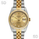【無金利60回ローン】ROLEX ロレックス デイトジャスト 16233G シャンパン/ダイヤ メンズ 【中古】