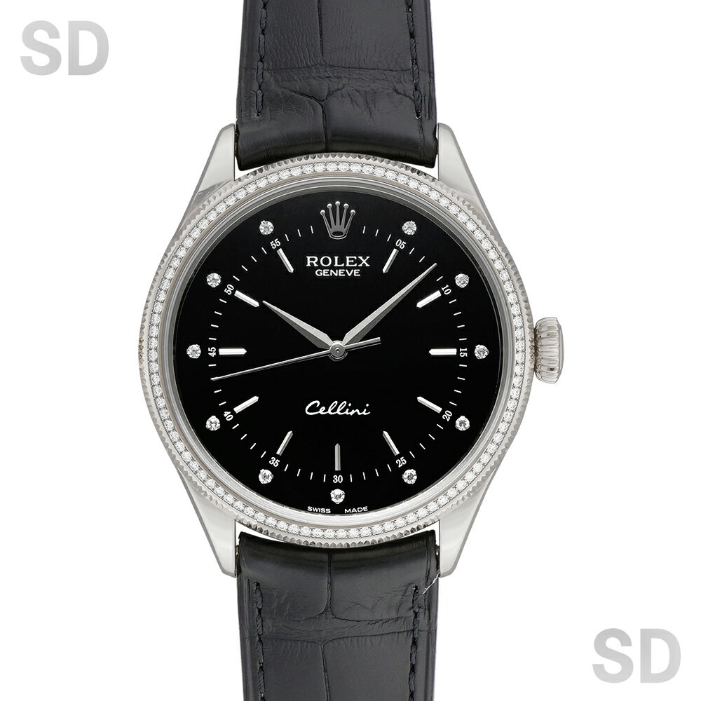 【無金利60回ローン】ROLEX ロレックス チェリーニタイム 50609RBR ブラック/ダイヤ/ベゼルダイヤ メンズ 【中古】(2)