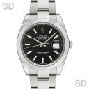 【無金利60回ローン】ROLEX ロレックス デイトジャスト41 126300 ブライトブラック メンズ 【中古】