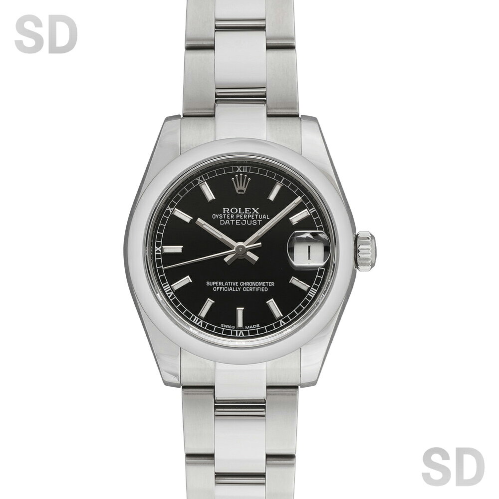 【無金利60回ローン】ROLEX ロレックス デイトジャスト31 178240 ブラック ボーイズ 【中古】