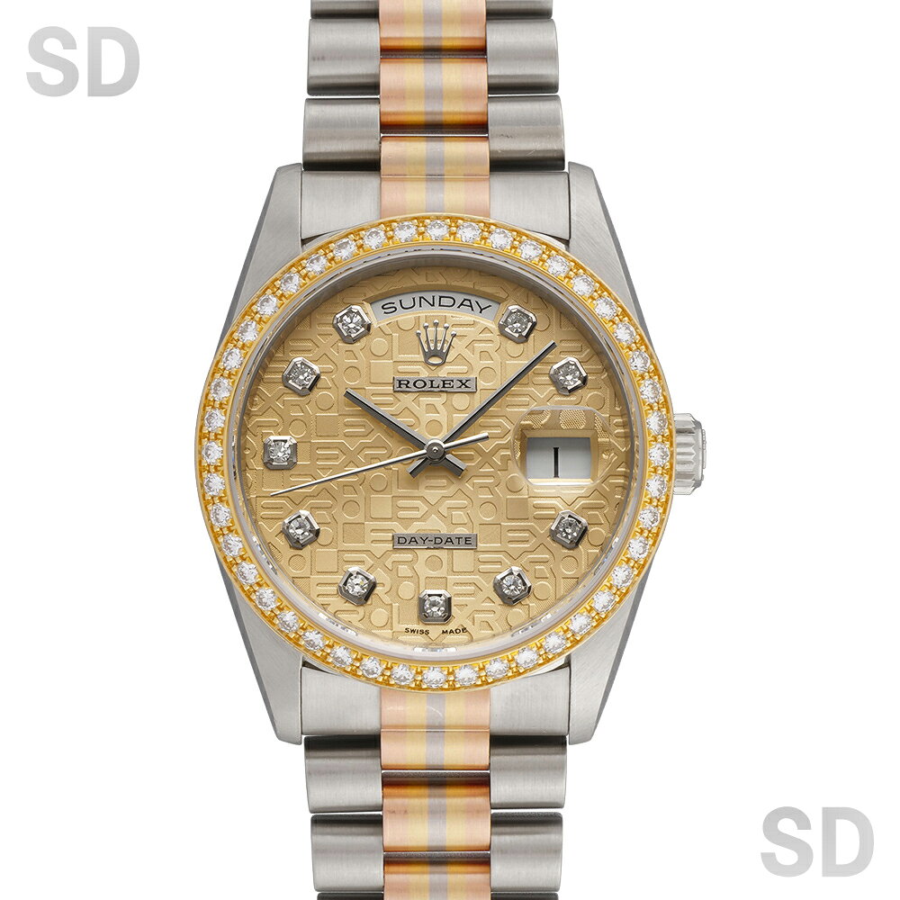 【無金利60回ローン】ROLEX ロレックス デイデイト 18349BIC G シャンパンコンピューター/ダイヤ/ベゼルダイヤ メンズ 【中古】(2.0)