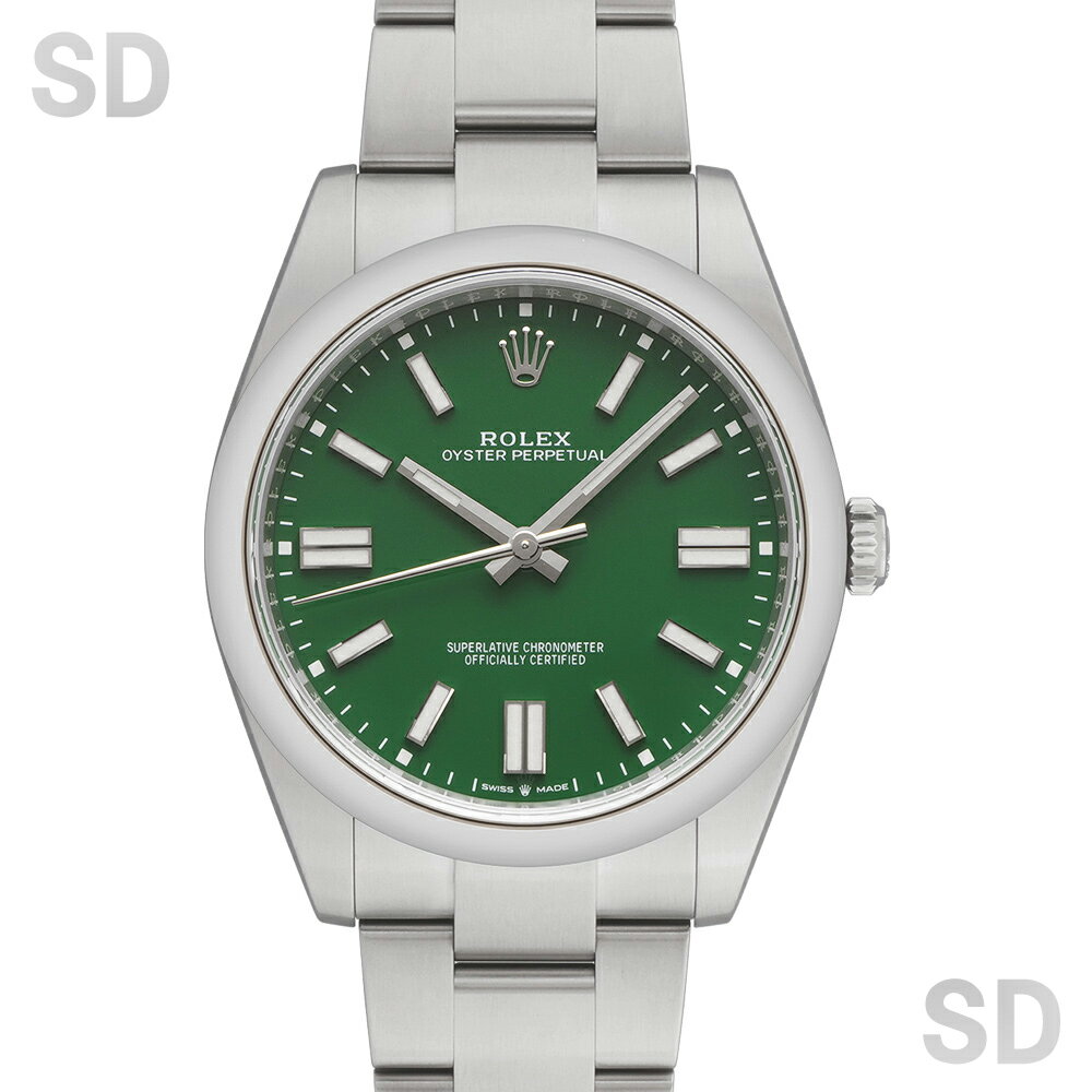 【無金利60回ローン】ROLEX ロレックス オイスターパーペチュアル41 124300 グリーン メンズ 【中古】