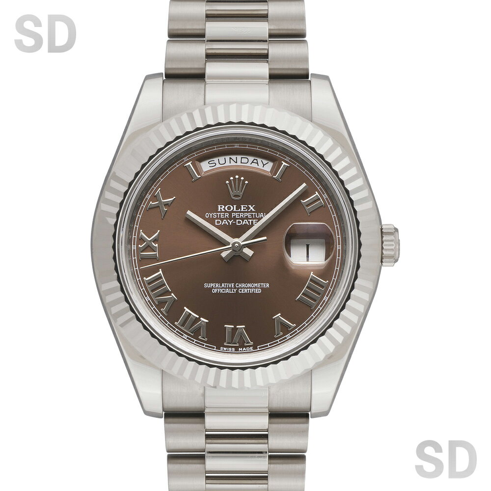 【無金利60回ローン】ROLEX ロレックス デイデイトII 218239 チョコレート/ローマ メ ...