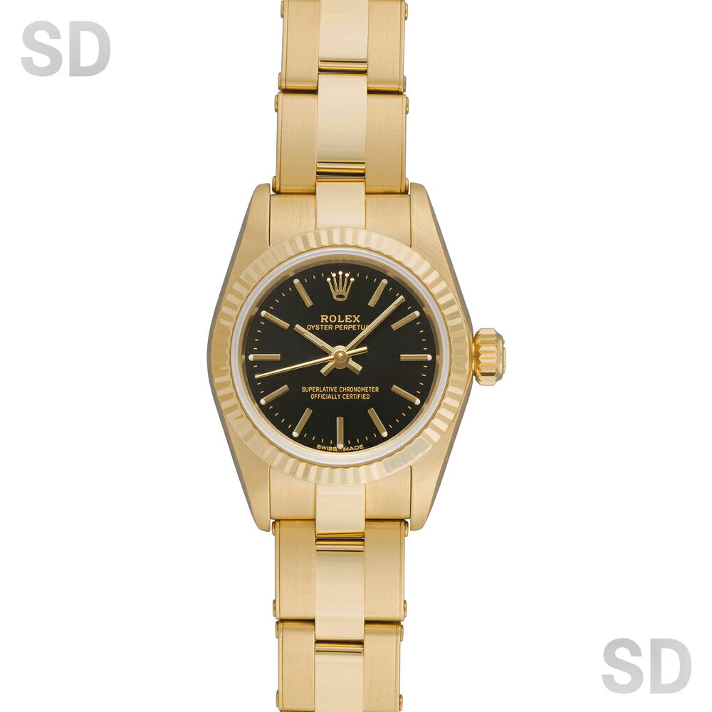 【無金利60回ローン】ROLEX ロレックス オイスターパーペチュアル 67198 ブラック レディース 【中古】