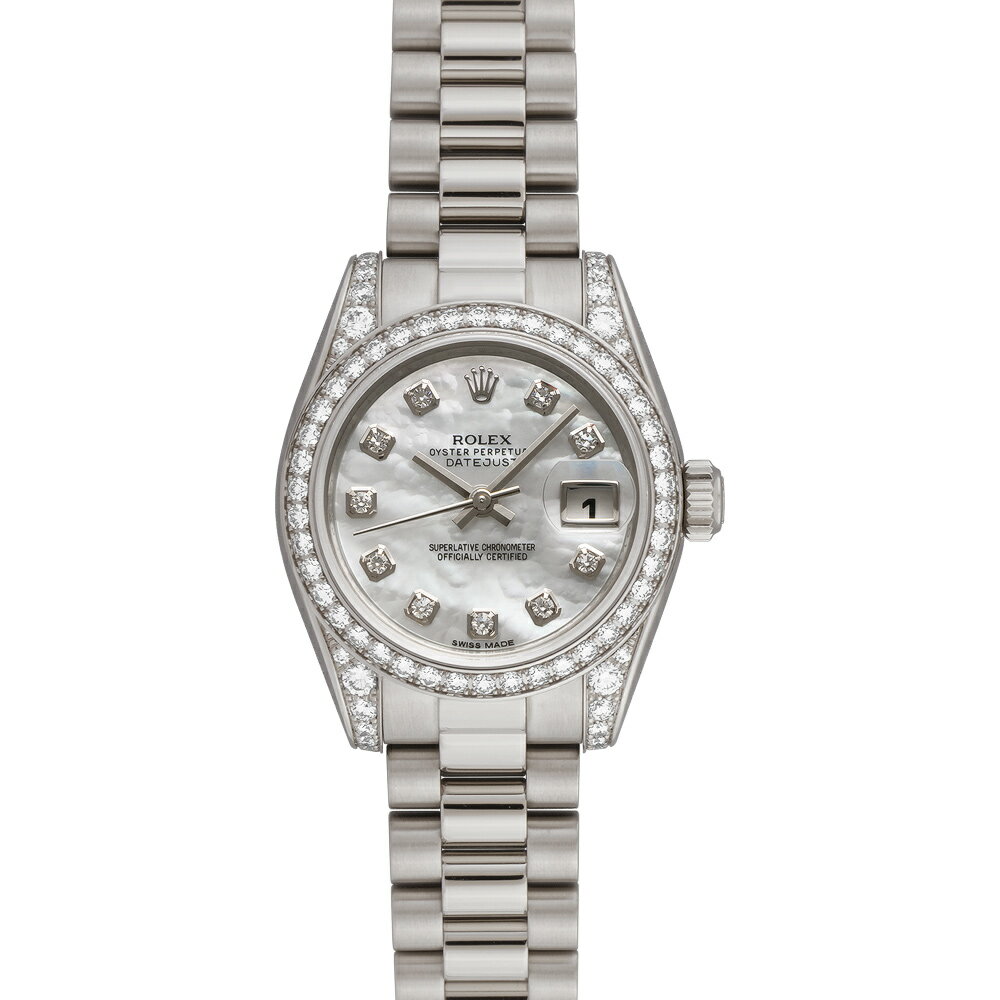【無金利60回ローン】ROLEX ロレックス デイトジャスト26 179159NG ホワイトシェル/ ...