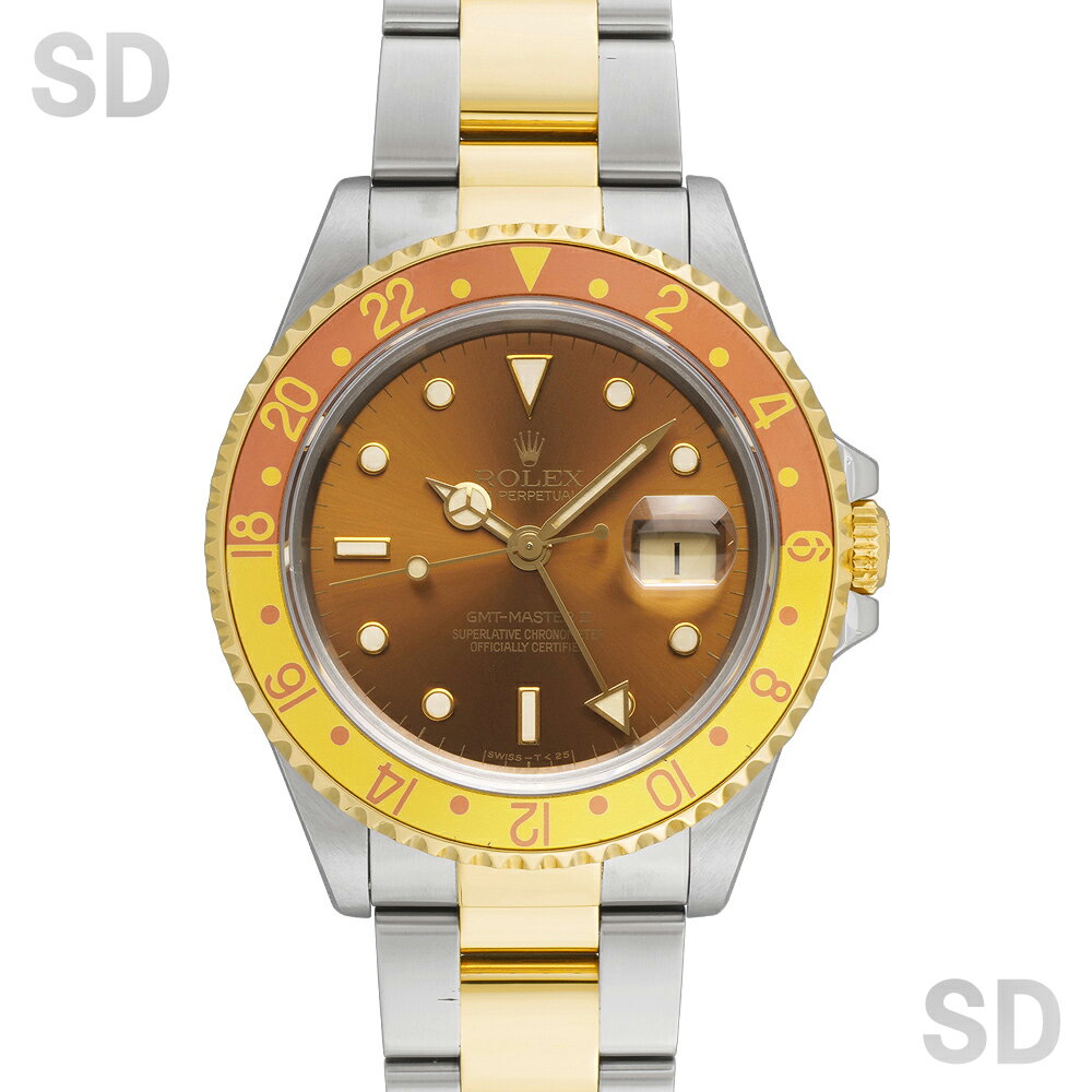 【無金利60回ローン】ROLEX ロレックス GMTマスターII 16713 ブラウン/ブラウンゴールドベゼル メンズ 【中古】