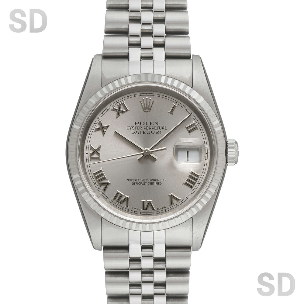 【無金利60回ローン】ROLEX ロレックス デイトジャスト 16234 グレー/ローマ メンズ 【中古】