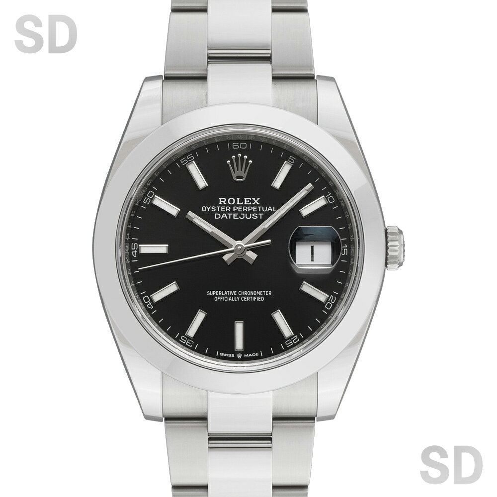 【無金利60回ローン】ROLEX ロレックス デイトジャスト41 126300 ブライトブラック メンズ 【中古】