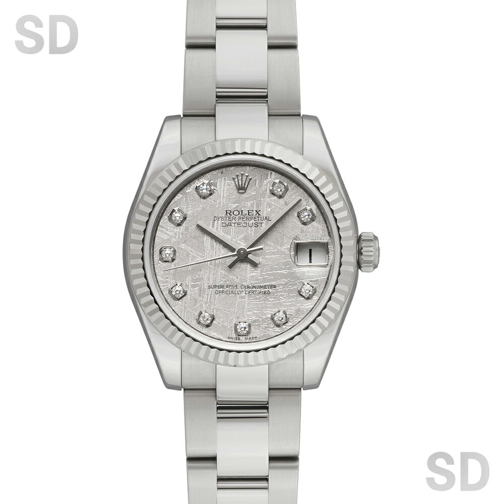 【無金利60回ローン】ROLEX ロレックス デイトジャスト31 178274G メテオライト/ダイヤ ボーイズ 【中古】