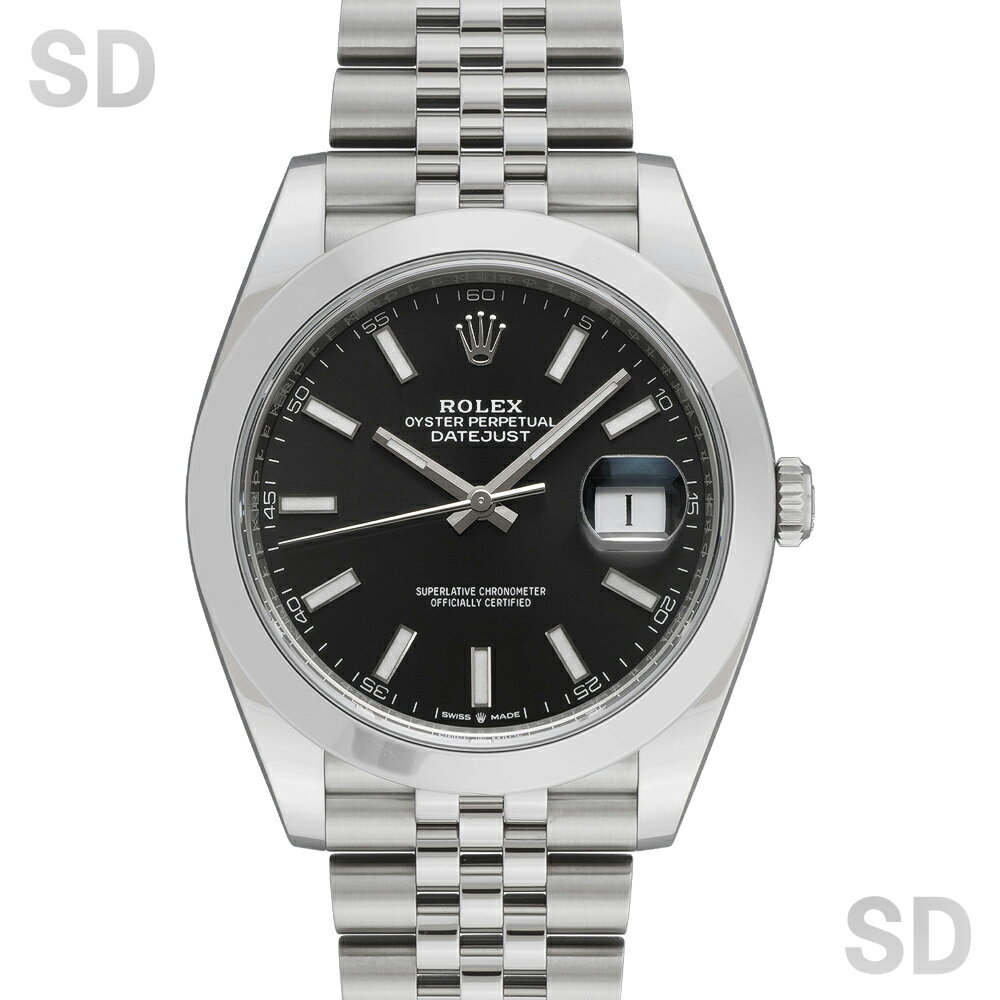【無金利60回ローン】ROLEX ロレックス デイトジャスト41 126300 ブライトブラック メンズ 【中古】