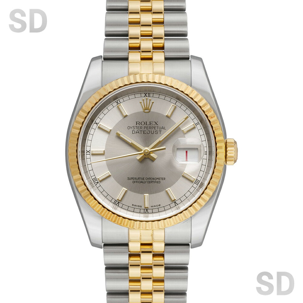 【無金利60回ローン】ROLEX ロレックス デイトジャスト36 116233 シルバー/グレー メンズ 【中古】