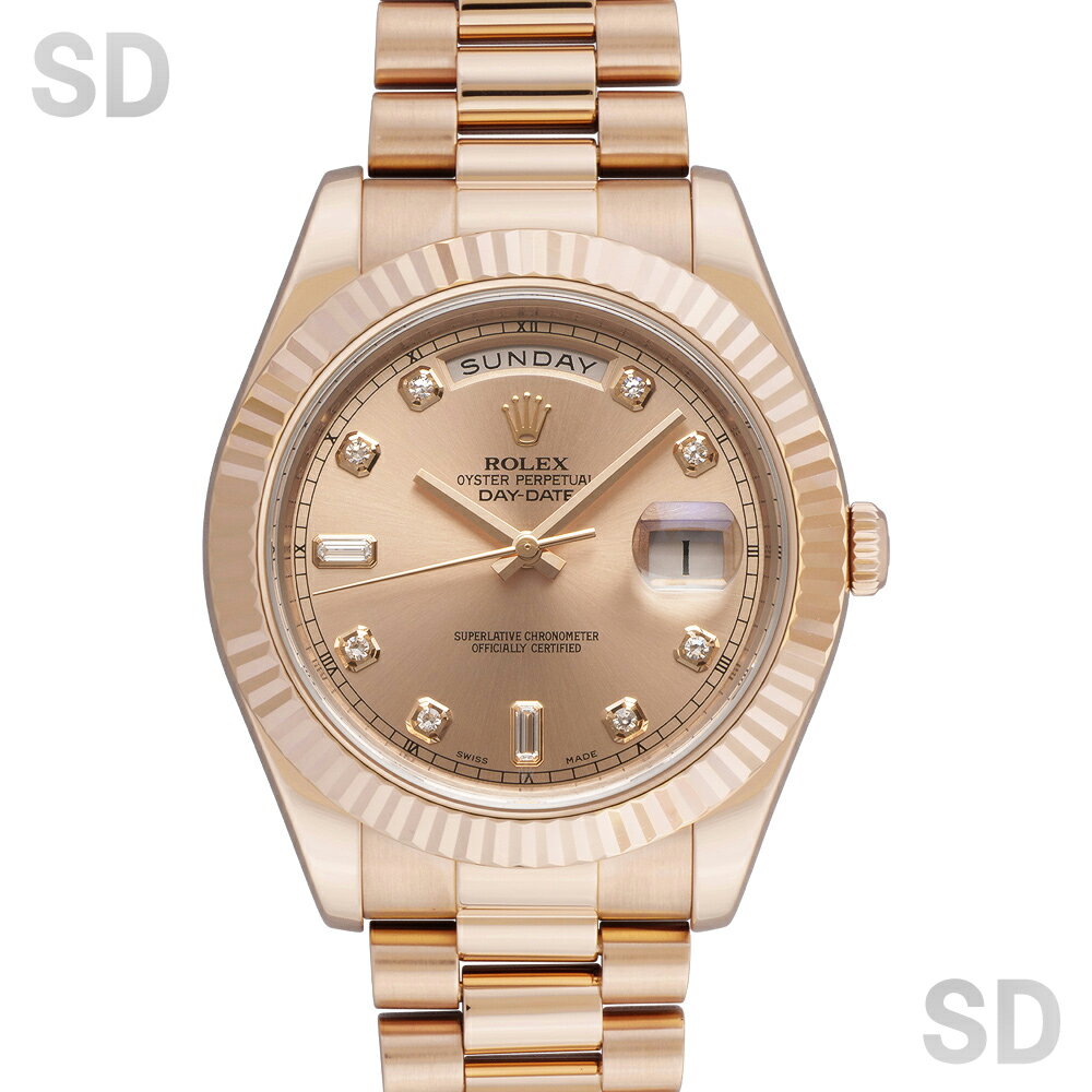 【無金利60回ローン】ROLEX ロレックス デイデイトII 218235A ピンク メンズ 【中古 ...