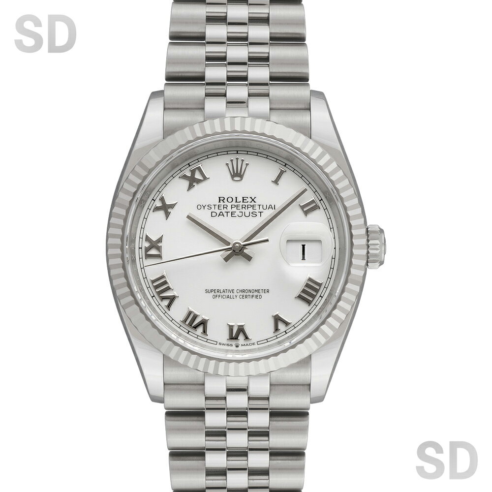 【無金利60回ローン】ROLEX ロレックス デイトジャスト36 126234 ホワイト/ローマ メンズ 【中古】