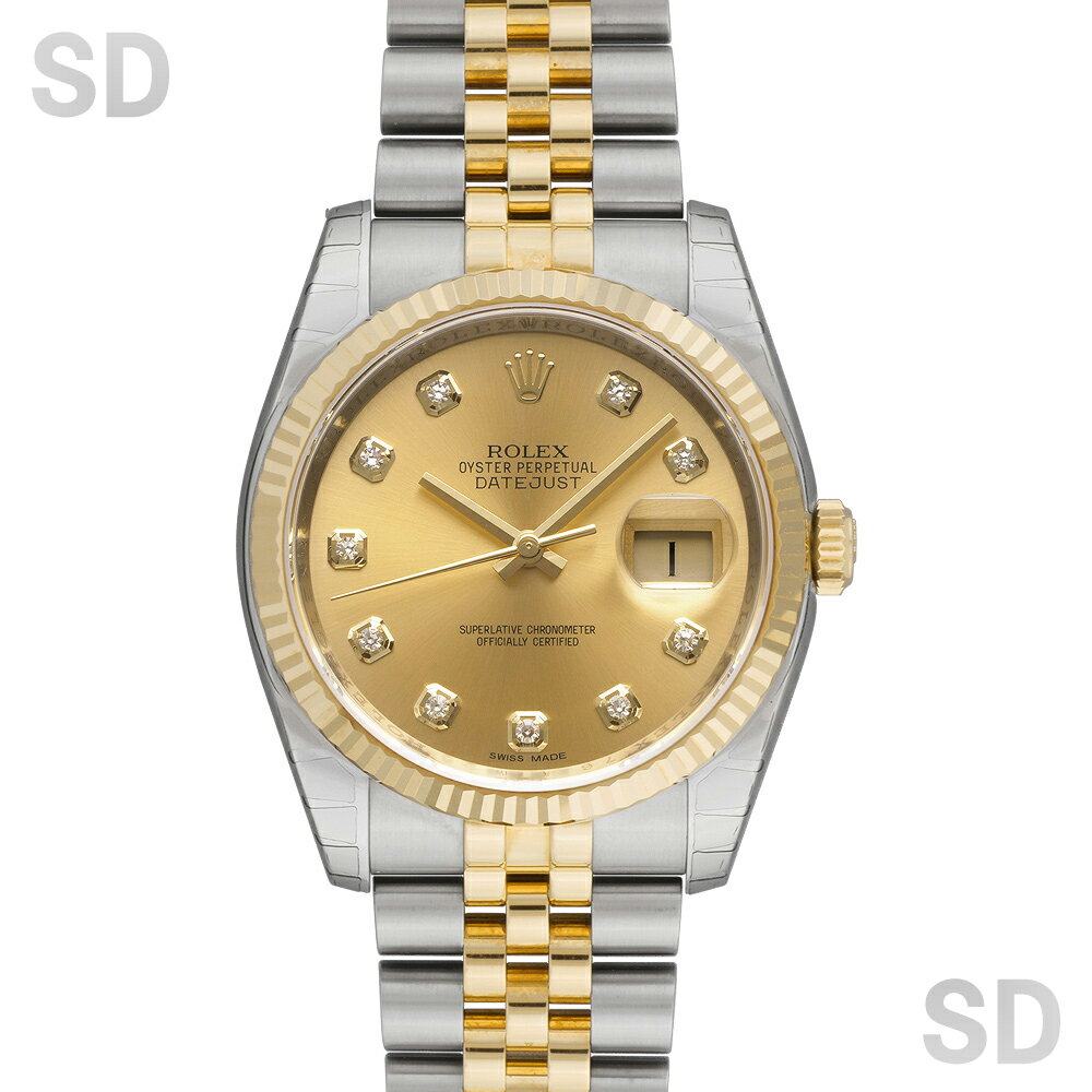 【無金利60回ローン】ROLEX ロレックス デイトジャスト36 116233G シャンパン/ダイヤ ...