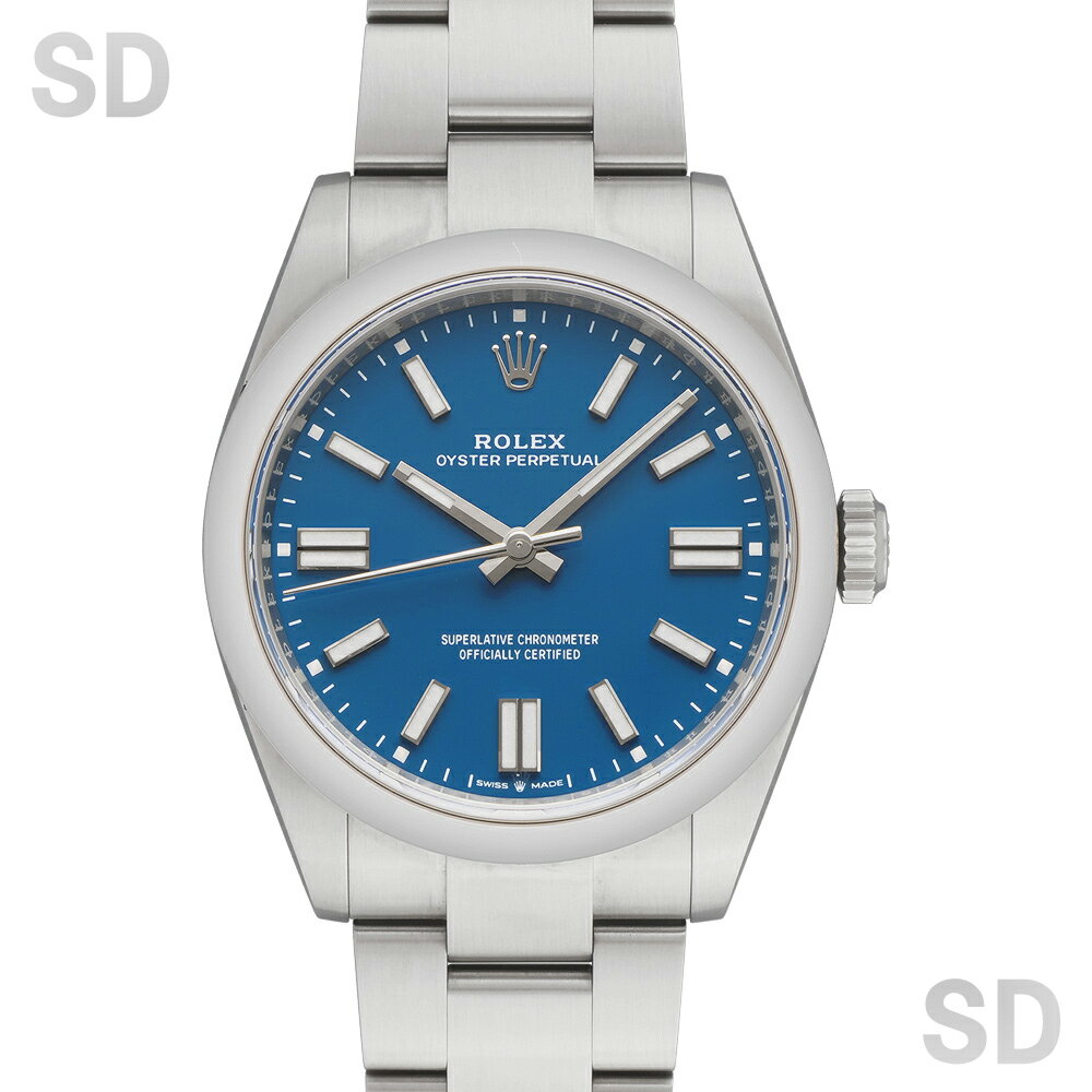 【無金利60回ローン】ROLEX ロレックス オイスターパーペチュアル41 134300 メッドブルー メンズ 【中古】
