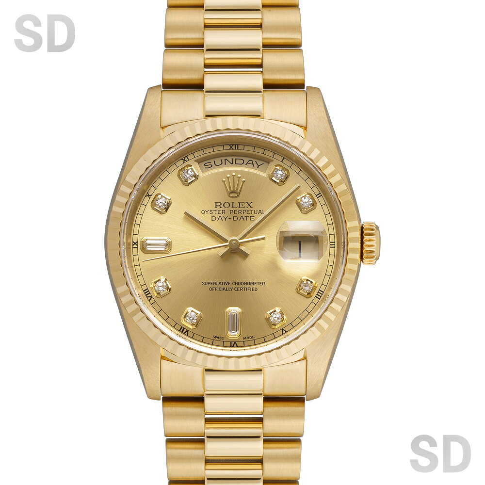 【無金利60回ローン】ROLEX ロレックス デイデイト 18238A シャンパン/ダイヤ メンズ 【中古】