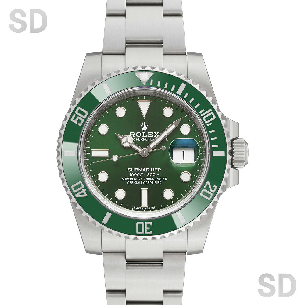 【無金利60回ローン】ROLEX ロレックス サブマリーナー デイト 116610LV グリーン/グリーンベゼル メンズ 【中古】