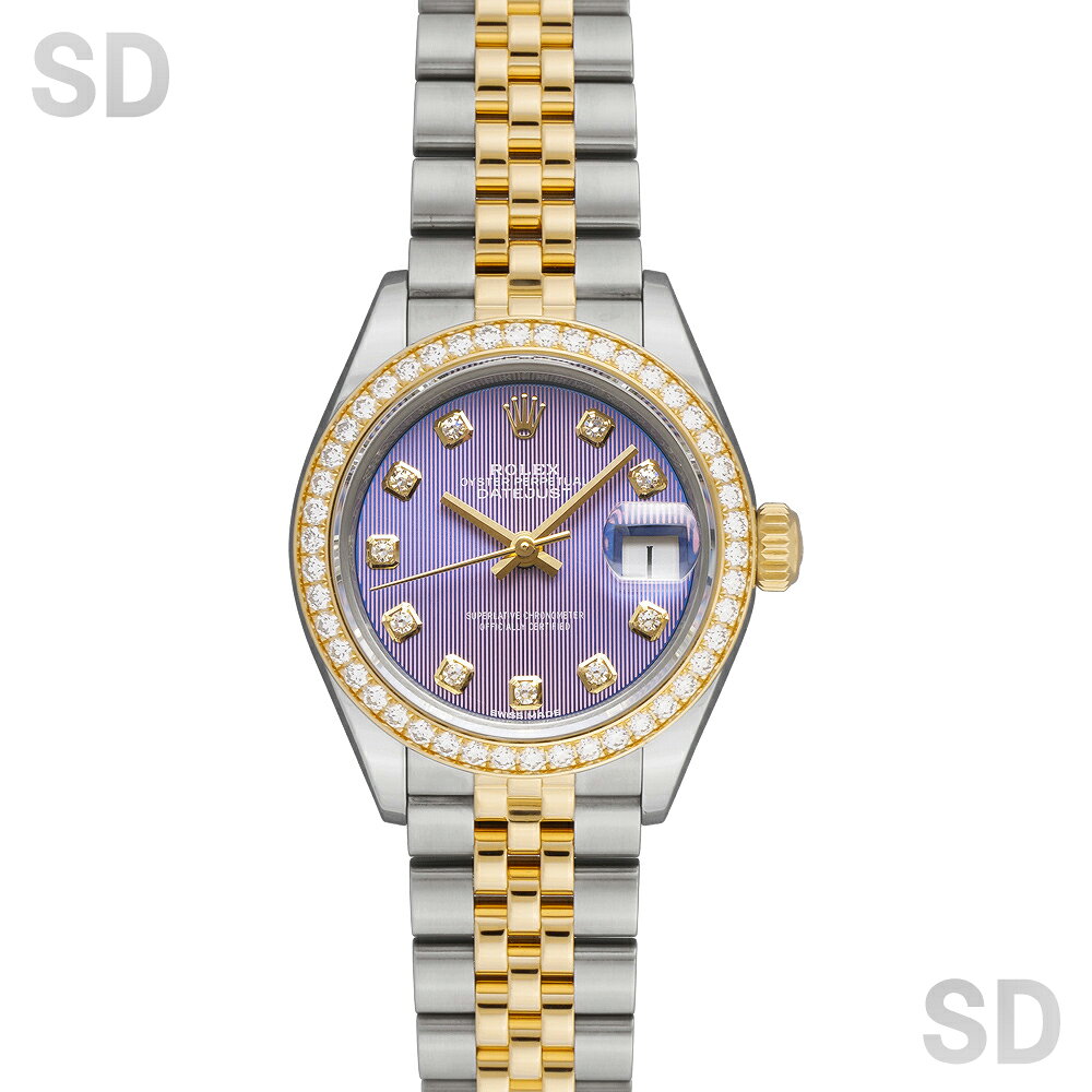 【無金利60回ローン】ROLEX ロレックス デイトジャスト28 279383RBR ラベンダー/ベゼルダイヤ レディース 【中古】