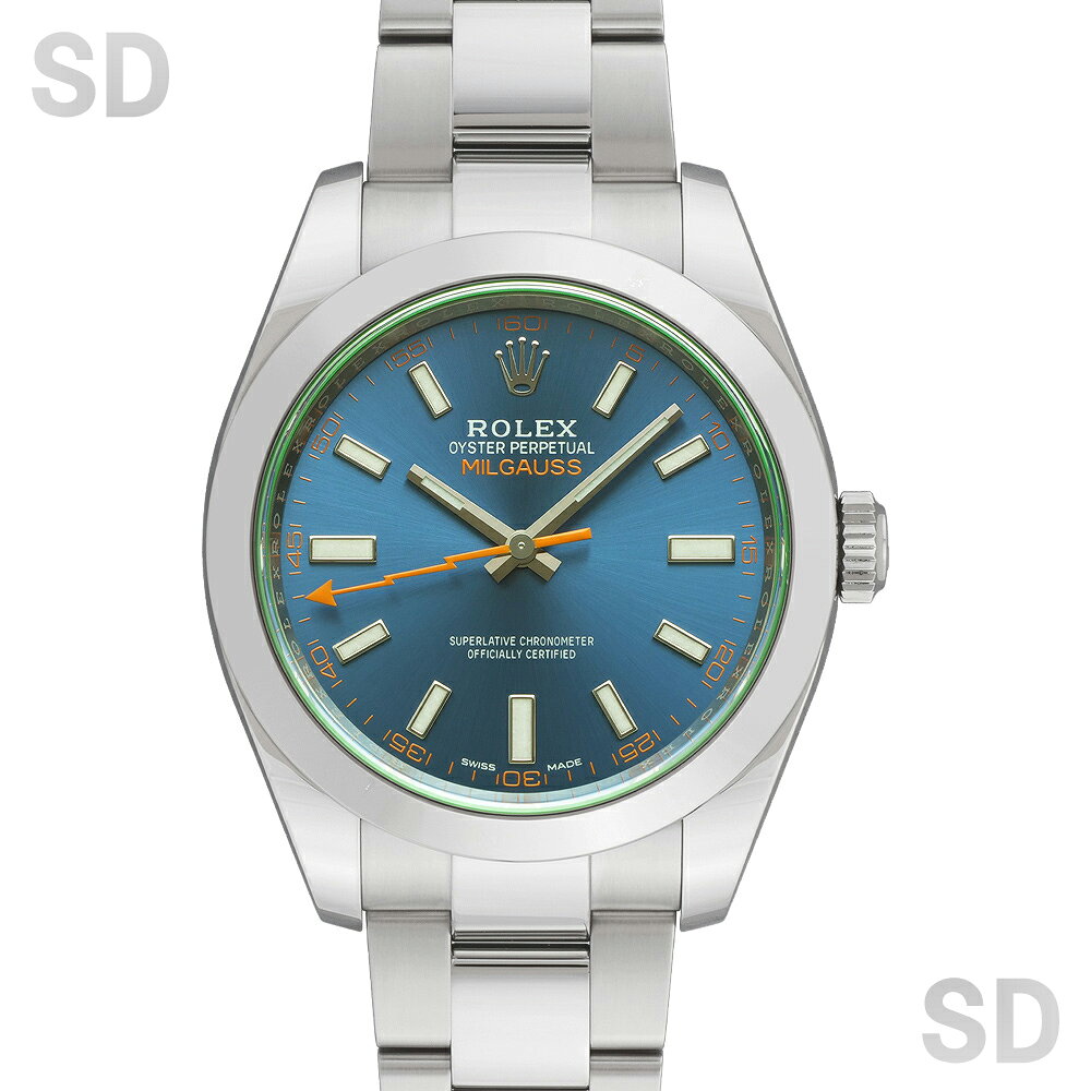 【無金利60回ローン】ROLEX ロレックス ミルガウス 116400GV Zブルー/グリーンサファイア メンズ 【中古】