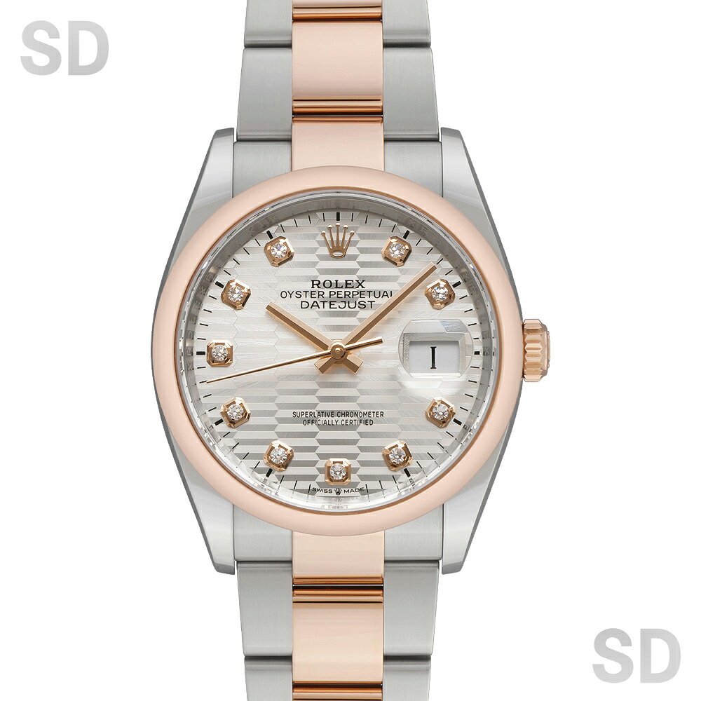 【無金利60回ローン】ROLEX ロレックス デイトジャスト36 126201G シルバー/フルーテッドモチーフ/ダイヤ メンズ 【中古】