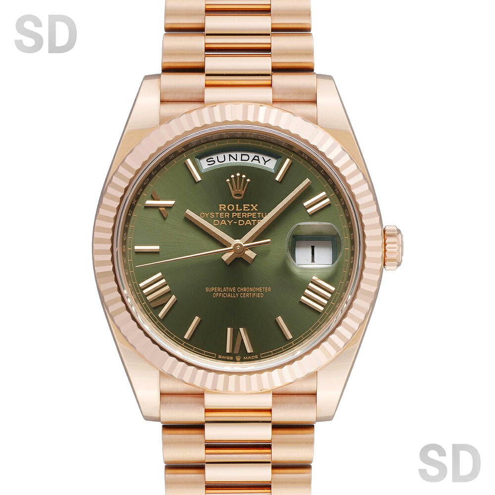 【無金利60回ローン】ROLEX ロレックス デイデイト40 228235 オリーブグリーン/ローマ メンズ 【中古】