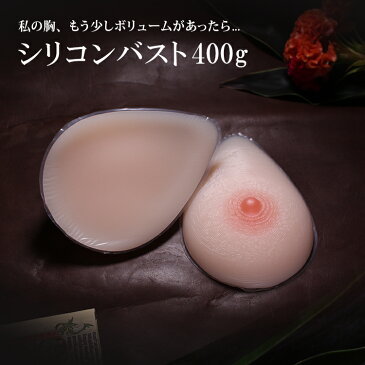 人工乳房 シリコン製バスト高級人工乳房 シリコンおっぱい シリコンバスト 女装 人口乳房 左右で400g Aカップ msm400