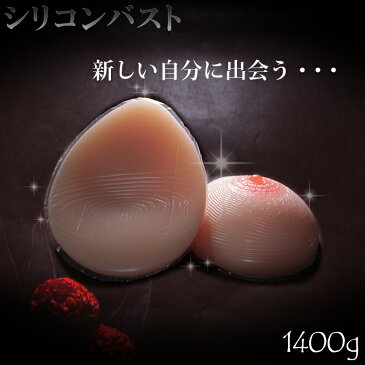 人工乳房 シリコン製バスト 高級人口乳房 シリコンおっぱい シリコンバスト 左右で1400g Fカップ 女装 msm1400