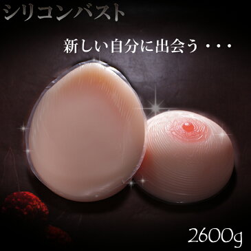 人工乳房 シリコンバスト シリコン製バスト 高級人工乳房 シリコンおっぱい シリコンバスト 左右で2600g Lカップ 女装 乳がん msm2600