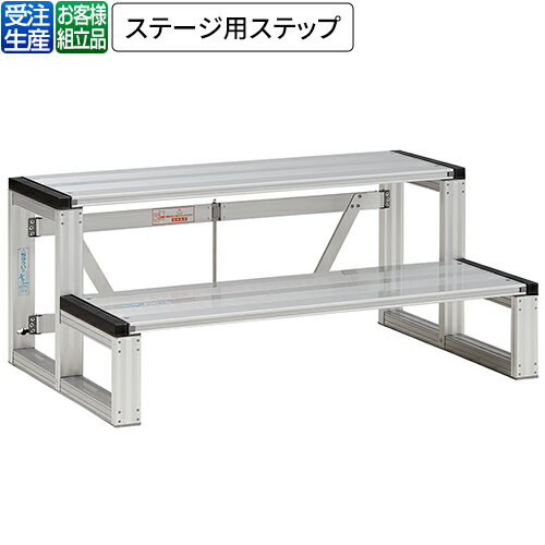 【送料無料】【受注生産品】【法人専用】テラモト かんたんアルミステージ2段型ステップ NSF23S OT-620-423-0