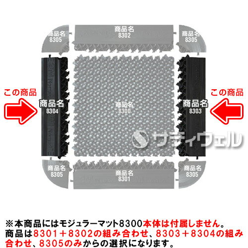 【送料無料】3M　モジュラーサイドエッジ 8303/8304　幅80mm　グレー　各10枚セット　MOD/SE　8303