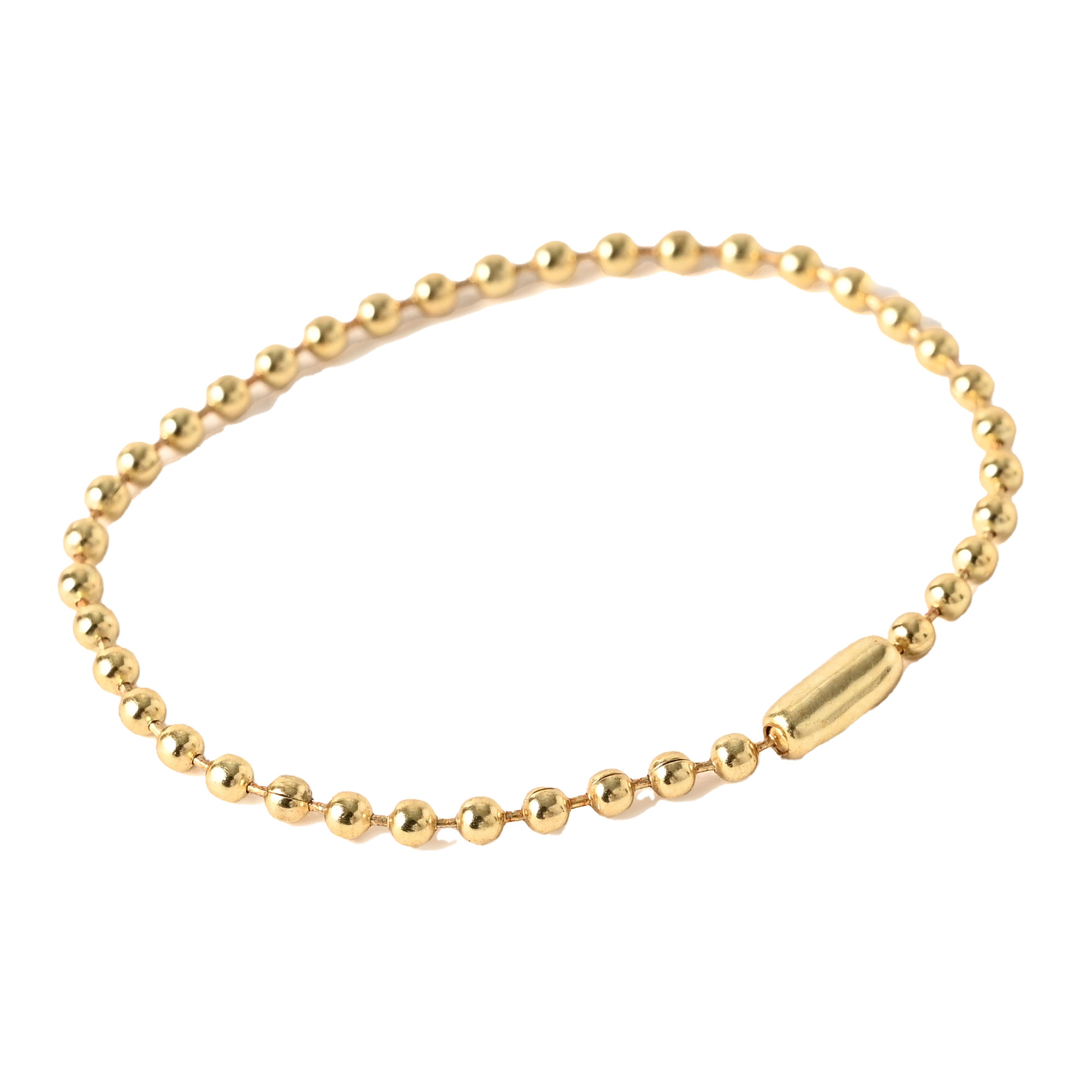 Good-L ボールチェーン【ゴールド/ 2.4mm玉 /長さ14.5cm 】　シルバー キーホルダー ハンドメイド ストラップ アクセサリー 手作り 金具 パーツ 材料 ジョイント コネクター