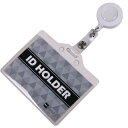 Good-L カラフル名刺ケース【ホワイト】+クリップ付きリールキー【ホワイト】各1個セット IDカードホルダー リール式 IDホルダー IDケース 名刺ホルダ...