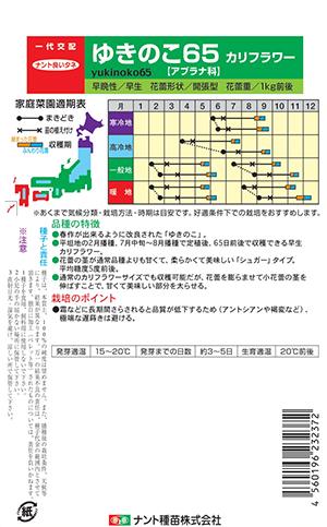 【 ゆきのこ65 】 カリフラワー 種 カリフラワーの種 シュガーカリフラワー ナント...