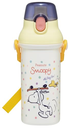 スケーター(Skater) 水筒 子供用 直飲み 480ml プラスチック ワンタッチ 食洗機対応 日本製 スヌーピー スケートボード 送料無料
