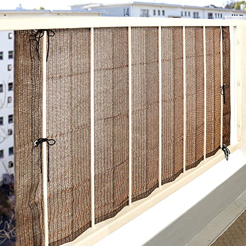 アイメディア ベランダの目隠しシート 幅180cm 洗濯物干し 遮光 日よけ 陰干し サンシェード 下着 防塵..