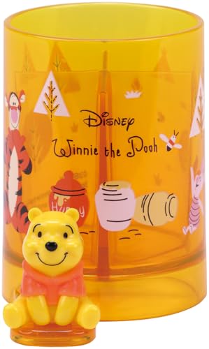 スケーター(Skater) マスコット付 歯ブラシ スタンド すり鉢状 4分割 仕切り付 ディズニー くまのプー..