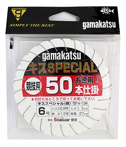 -/6号/N-108・Size:6号・パッケージ個数:1・針(号):6・ハリス(号):0.8鈎数を自由に選べる投釣り仕掛です。状況や好みに合わせて素早くセットできますから、競技会で強い味方になります。