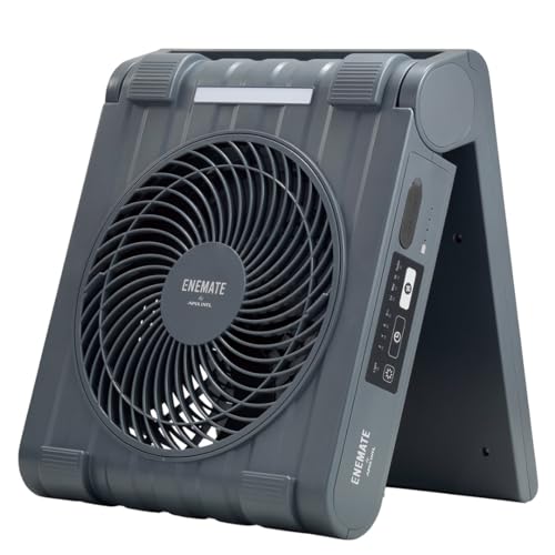 アピックス(APIX INTL) ソーラーパワーファン 扇風機 卓上 充電式 キャンプ 防災 アウトドア スマホ充..